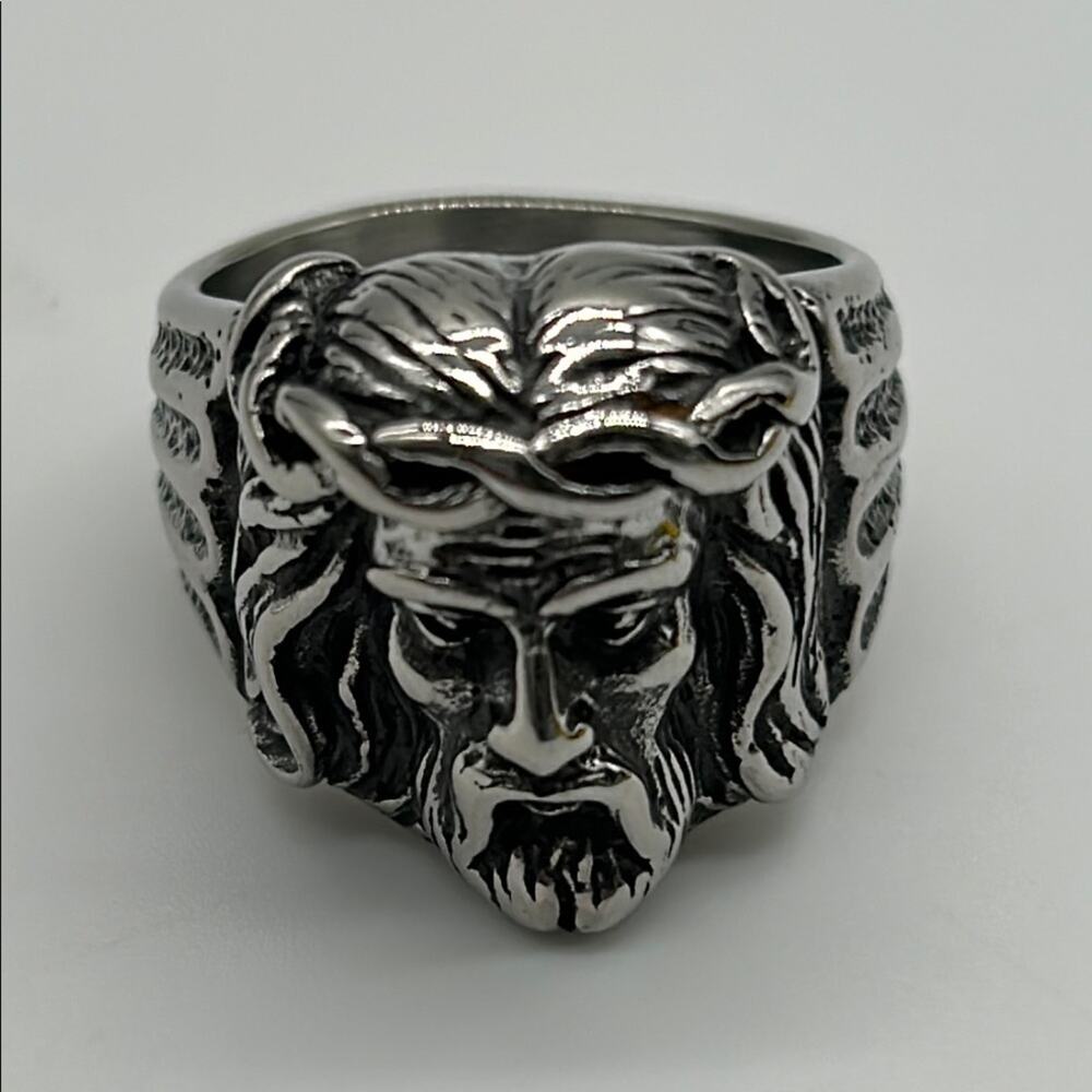 Handmade Religious Men's Ring Stainless Steel Size 12 NWT